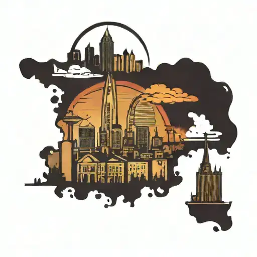 St. Louis city skyline tattoo design idea