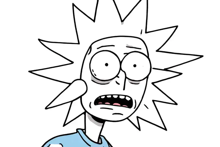 Rick and morty lsd acid trip tattoo design idea