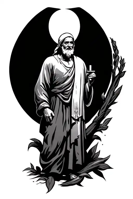 masculine Christian tattoo representation of hard work family and love, wisdom and discipline  tattoo design idea