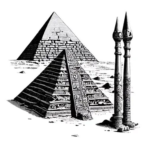 Egyptian Pyramid tattoo design idea