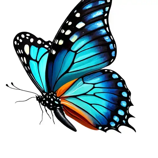 3d Butterfly tattoo design idea