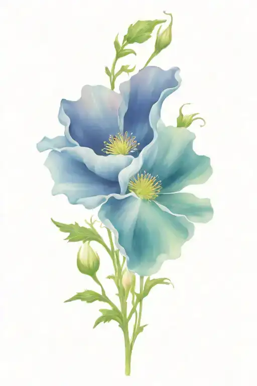 chrysanthemum, peonydaisy, sweet pea, aster, morning glory tattoo design idea