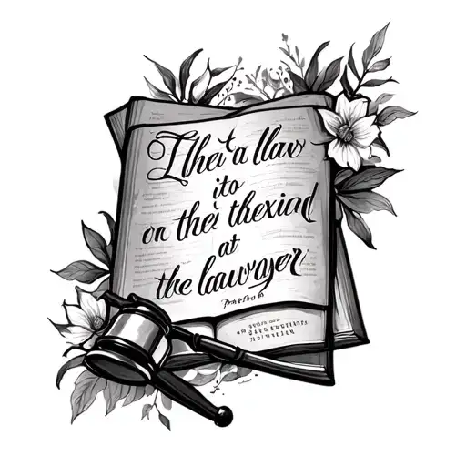 Bible Scripture Proverbs 31:8-9 writing under a design mixing with law and being a lawyer tattoo design idea