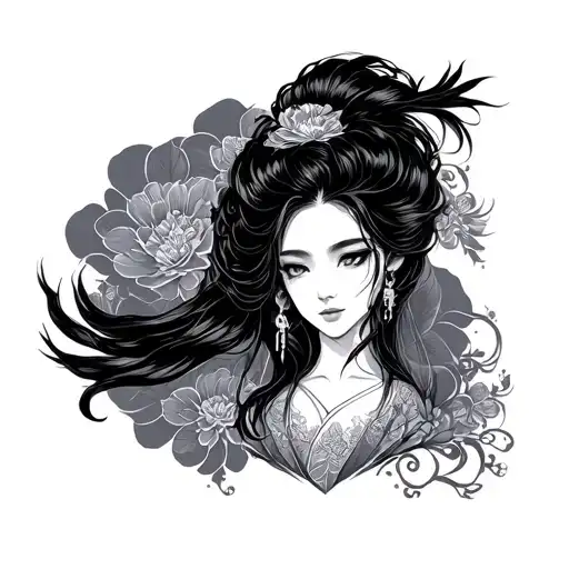 Japanese Gemini tattoo design idea