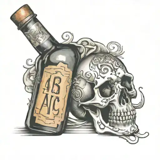 arsenic poison bottle tattoo design idea