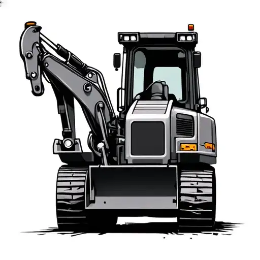 Bulldozer tattoo design idea