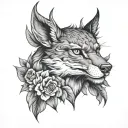 Hirsch tattoo design idea
