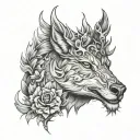 Hirsch tattoo design idea