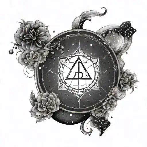 Leo libra Capricorn cancer constellation tattoo design idea