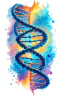 DNA double helix outer space forearm tattoo tattoo design idea