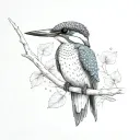 kingfisher tattoo design idea