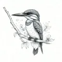 kingfisher tattoo design idea
