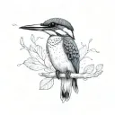 kingfisher tattoo design idea