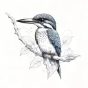 kingfisher tattoo design idea