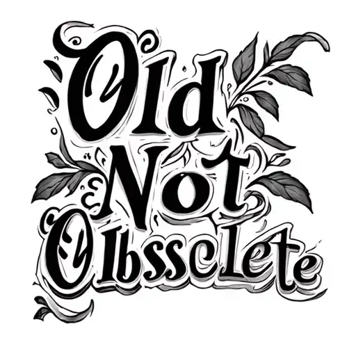 "Old Not Obsolete" forarm half sleeve tattoo design idea