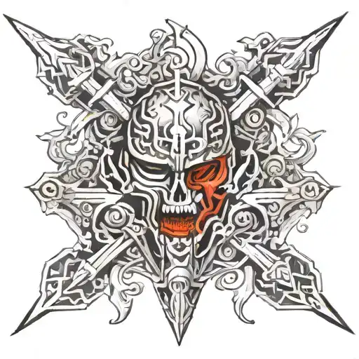 berserk curse mark tattoo design idea