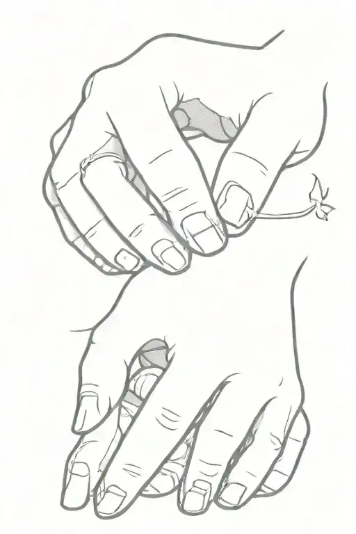 fine line pinky promise  with 224 at the bottom  tattoo design idea