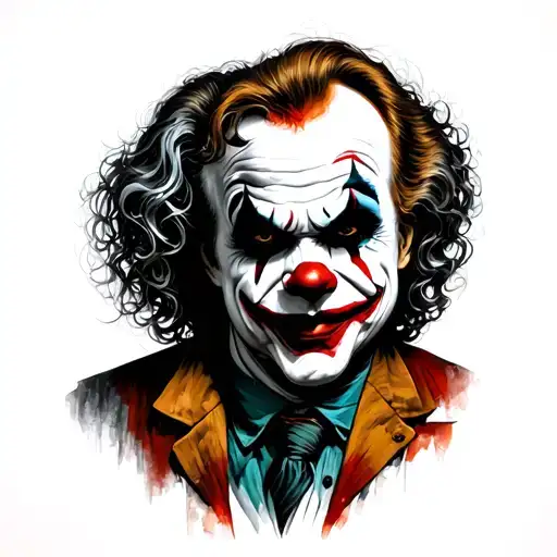 The Joker, pennywise, art the clown and captain spaulding  tattoo design idea