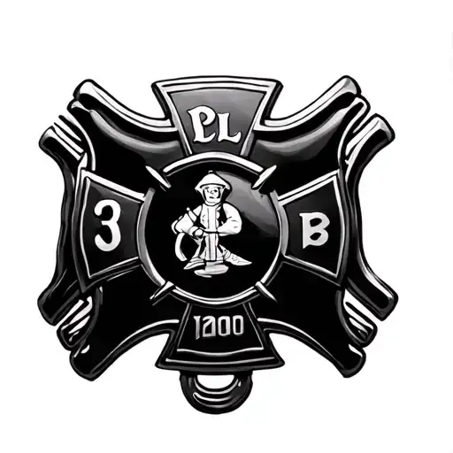 Firefighter Maltese Cross tattoo design idea