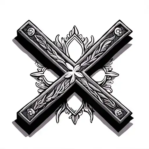 Disney Christianity such as the cross and dainty tattoo design idea