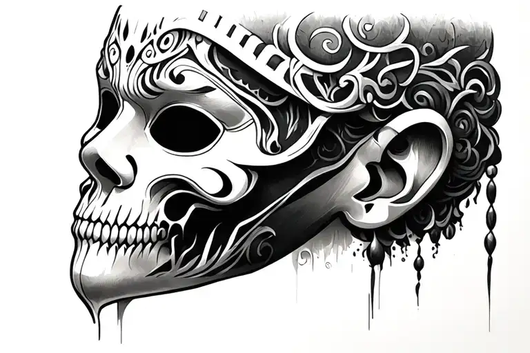 Alex Terrible mask tattoo design idea