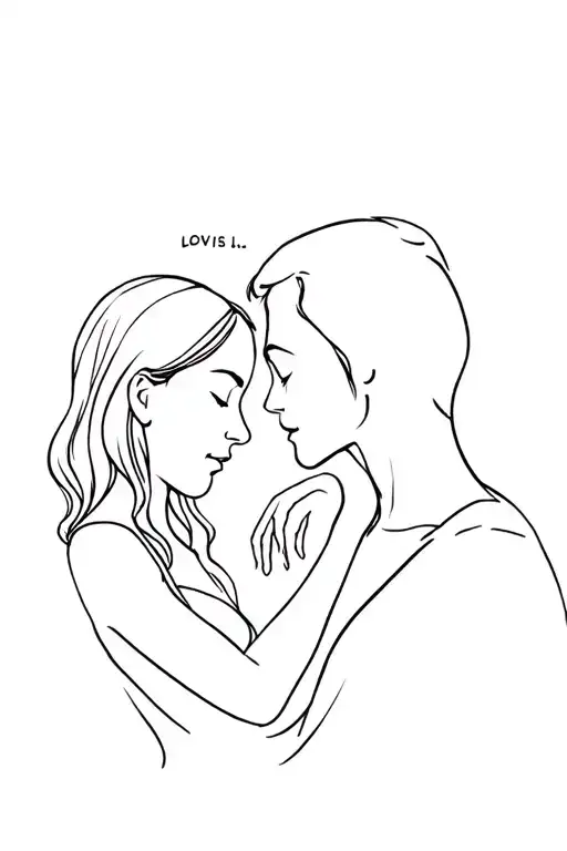 A guy really loves one girl and due to misfortune he can't have her in his life tattoo design idea