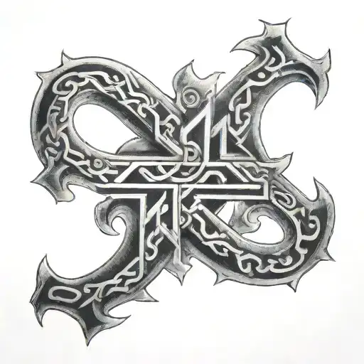 swastika, kerguelen island, girl tattoo design idea