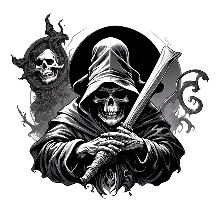 grim reaper tattoo design idea