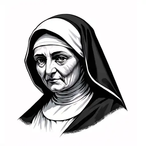 Nun tattoo design idea