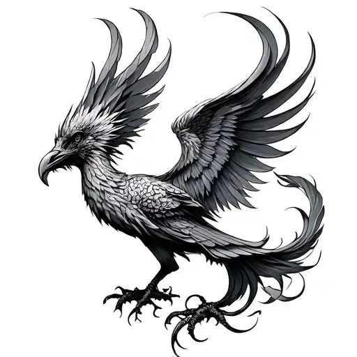 Simurgh tattoo design idea