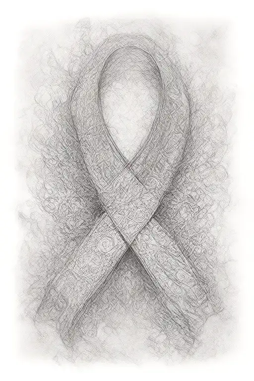 dementia awareness ribbon tattoo design idea