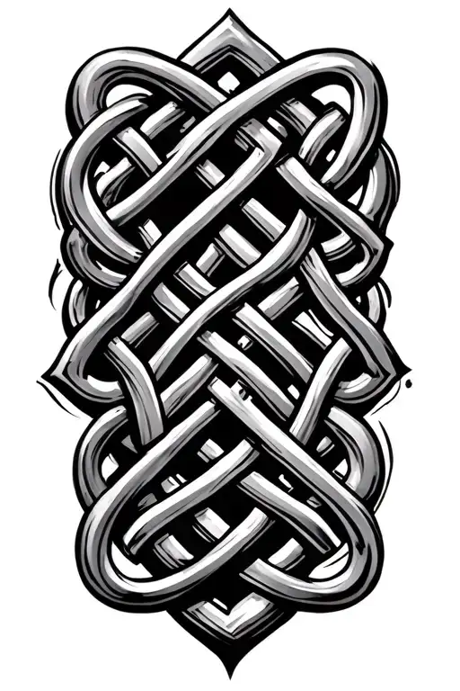 celtic knot intertwined seamless pattern tattoo design idea