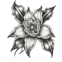 daffodil arm cuff tattoo design idea