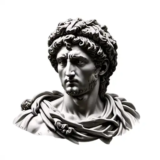 Julius Caesar hyper realistic tattoo design idea