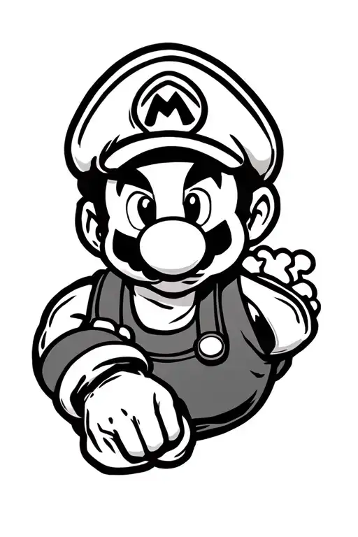 mario tattoo design idea
