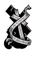 cross with banner tattoo tattoo design idea