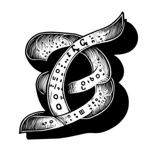 A letter in morse code and infinite love tattoo design idea