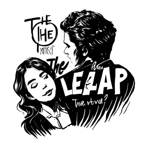 Create a minimal tattoo design inspired by How I Met Your Mother’s “The Leap” episode. Use only black ink and simple sha tattoo design idea