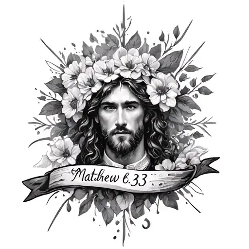Matthew 6:33 tattoo design idea