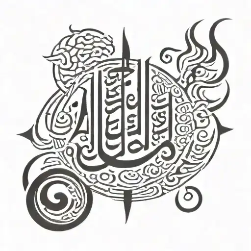 Allah - there is no god but He, the Ever-Living, the Sustainer of [all] existence. Drowsiness does not overtake Him nor sleep. To Him belongs whatever is in the heavens and whatever is on the earth. tattoo design idea