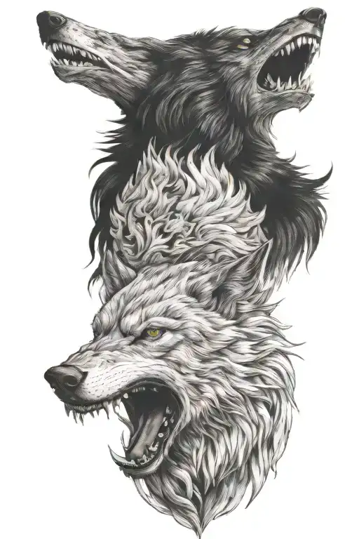Hel, Jormungand, Fenrir tattoo design idea