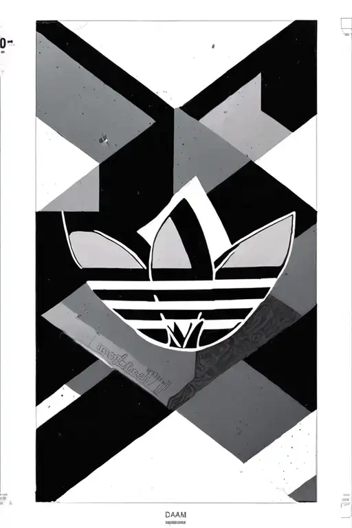 geometric back of calf piece incorporating the adidas spezial logo tattoo design idea