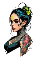 cyberpunk 2077 Cyberware implants tattoo design idea