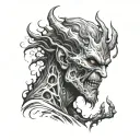 when does a man become a monster tattoo design idea