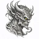 when does a man become a monster tattoo design idea