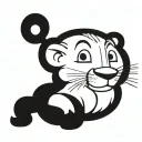 simba drawn tattoo design idea