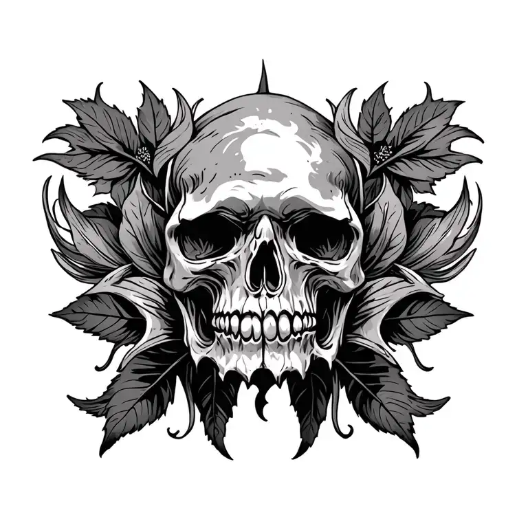 deadly nightshade tattoo design idea