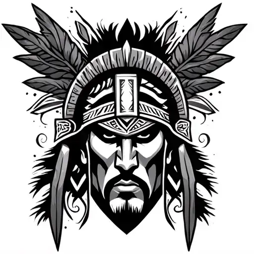 spartan warrior Puerto Rican Taino tribal tattoo tattoo design idea