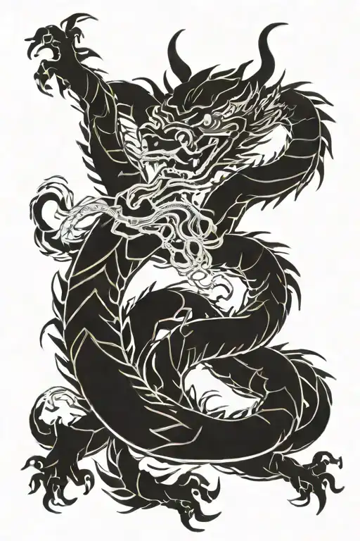 chines dragon tattoo design idea