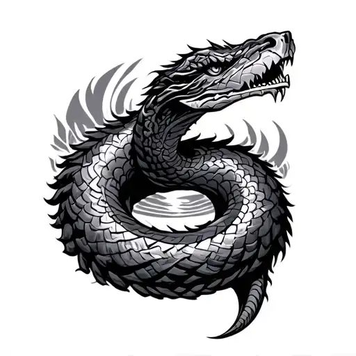 Aztec Serpent tattoo design idea